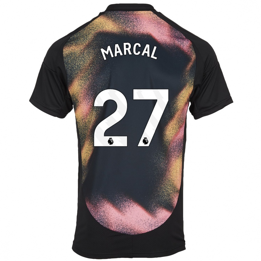 Niño Fútbol Camiseta Wanya Marçal #27 Negro Blanco 2ª Equipación 2024/25 México