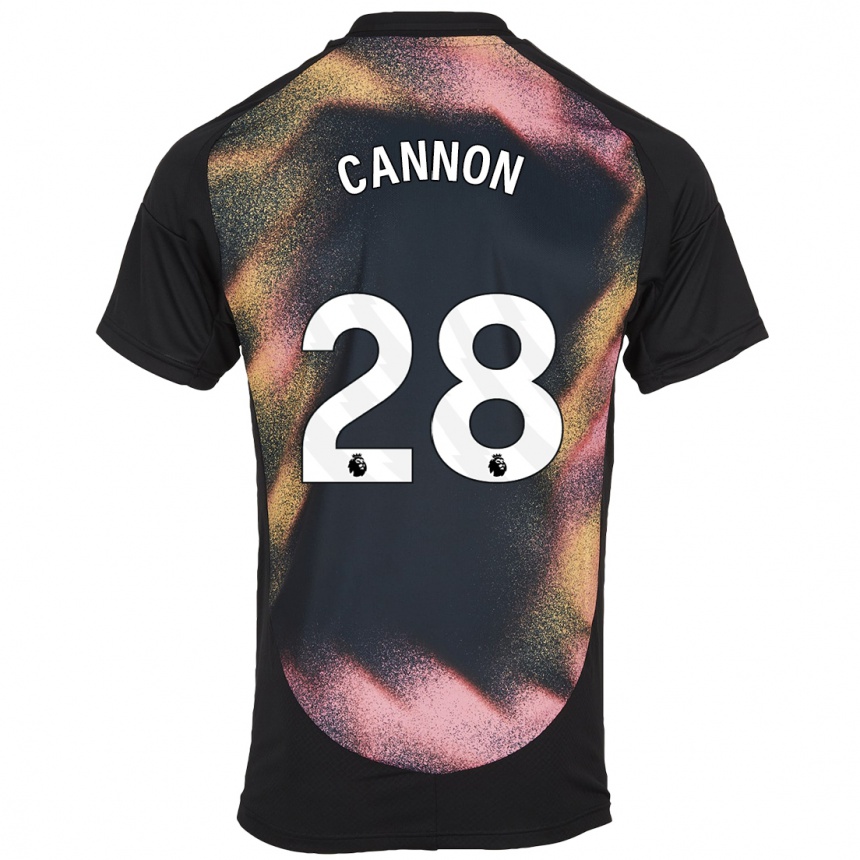 Niño Fútbol Camiseta Thomas Cannon #28 Negro Blanco 2ª Equipación 2024/25 México