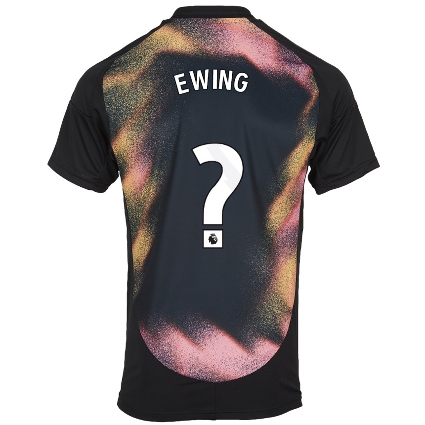 Niño Fútbol Camiseta Oliver Ewing #0 Negro Blanco 2ª Equipación 2024/25 México