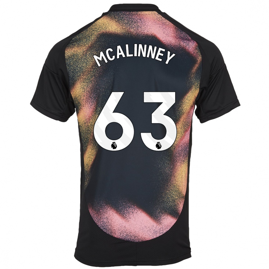 Niño Fútbol Camiseta Liam Mcalinney #63 Negro Blanco 2ª Equipación 2024/25 México