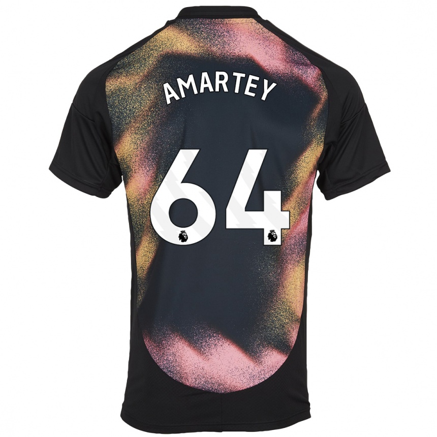 Niño Fútbol Camiseta Bobby Amartey #64 Negro Blanco 2ª Equipación 2024/25 México