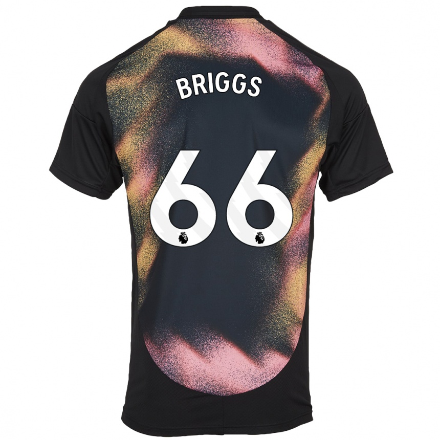 Niño Fútbol Camiseta Logan Briggs #66 Negro Blanco 2ª Equipación 2024/25 México