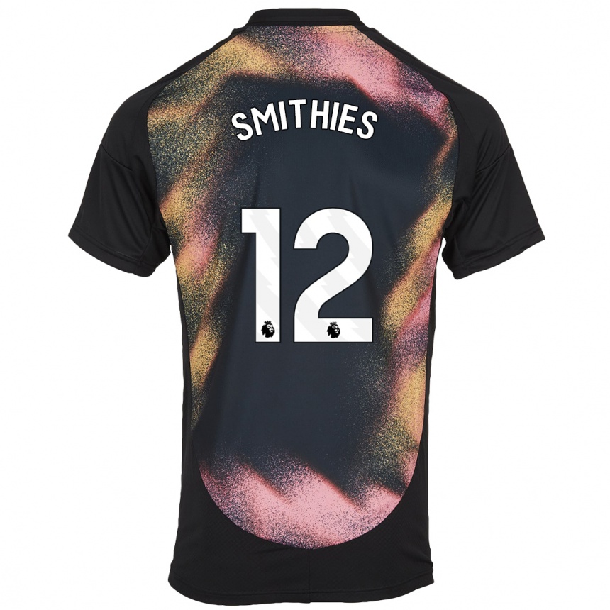 Niño Fútbol Camiseta Alex Smithies #12 Negro Blanco 2ª Equipación 2024/25 México