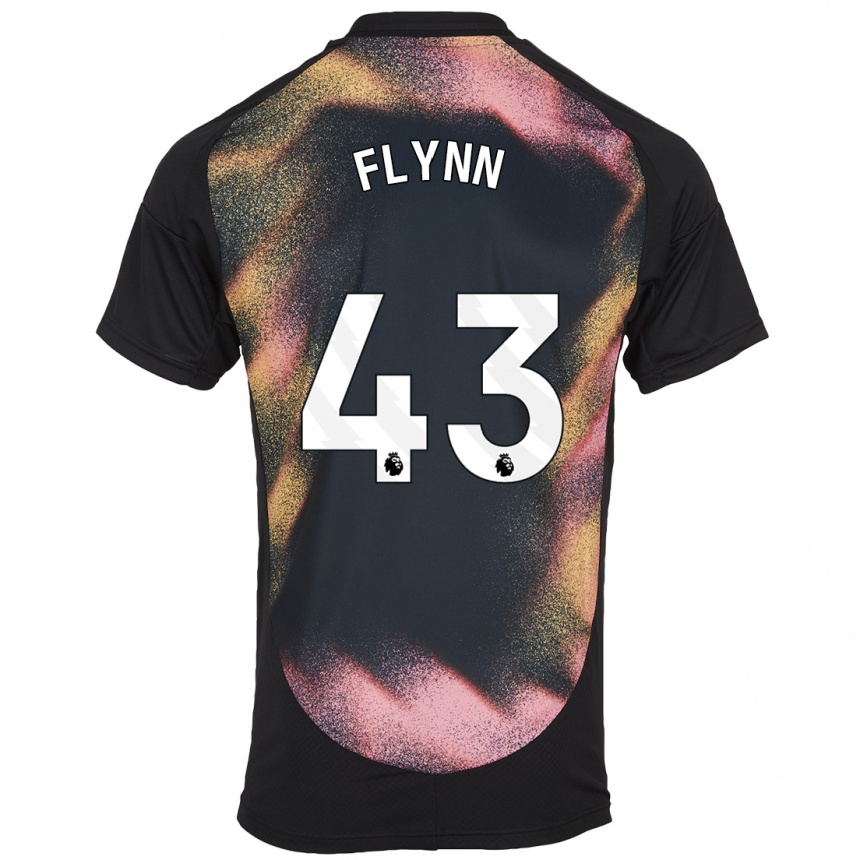 Niño Fútbol Camiseta Shane Flynn #43 Negro Blanco 2ª Equipación 2024/25 México