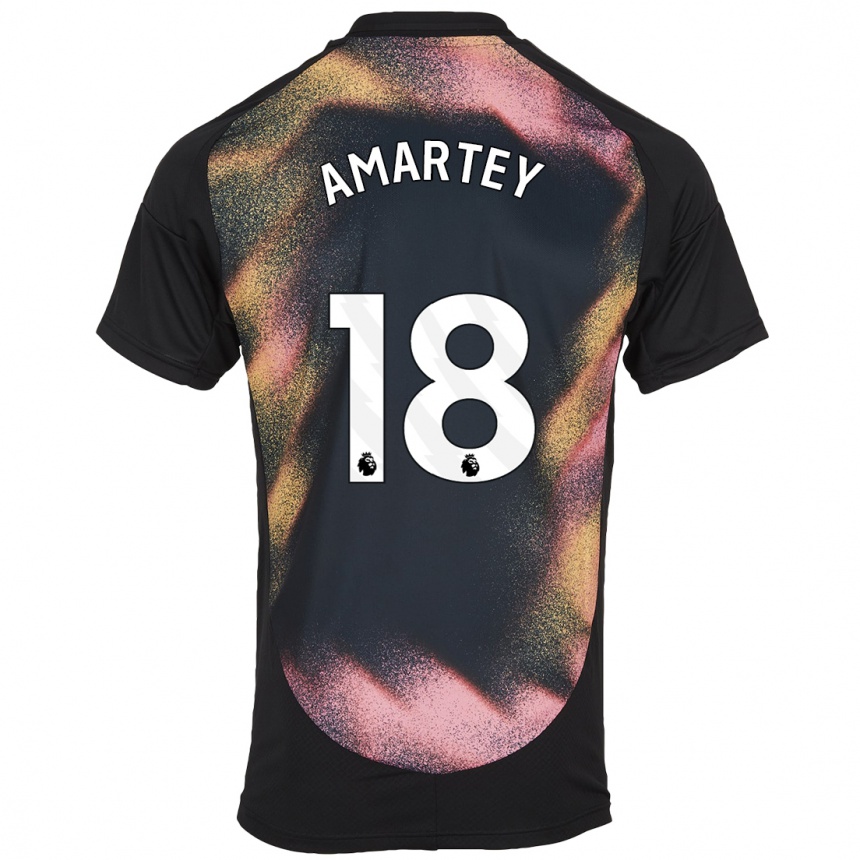 Niño Fútbol Camiseta Daniel Amartey #18 Negro Blanco 2ª Equipación 2024/25 México