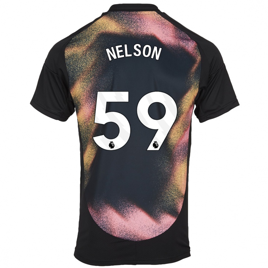 Niño Fútbol Camiseta Ronny Nelson #59 Negro Blanco 2ª Equipación 2024/25 México