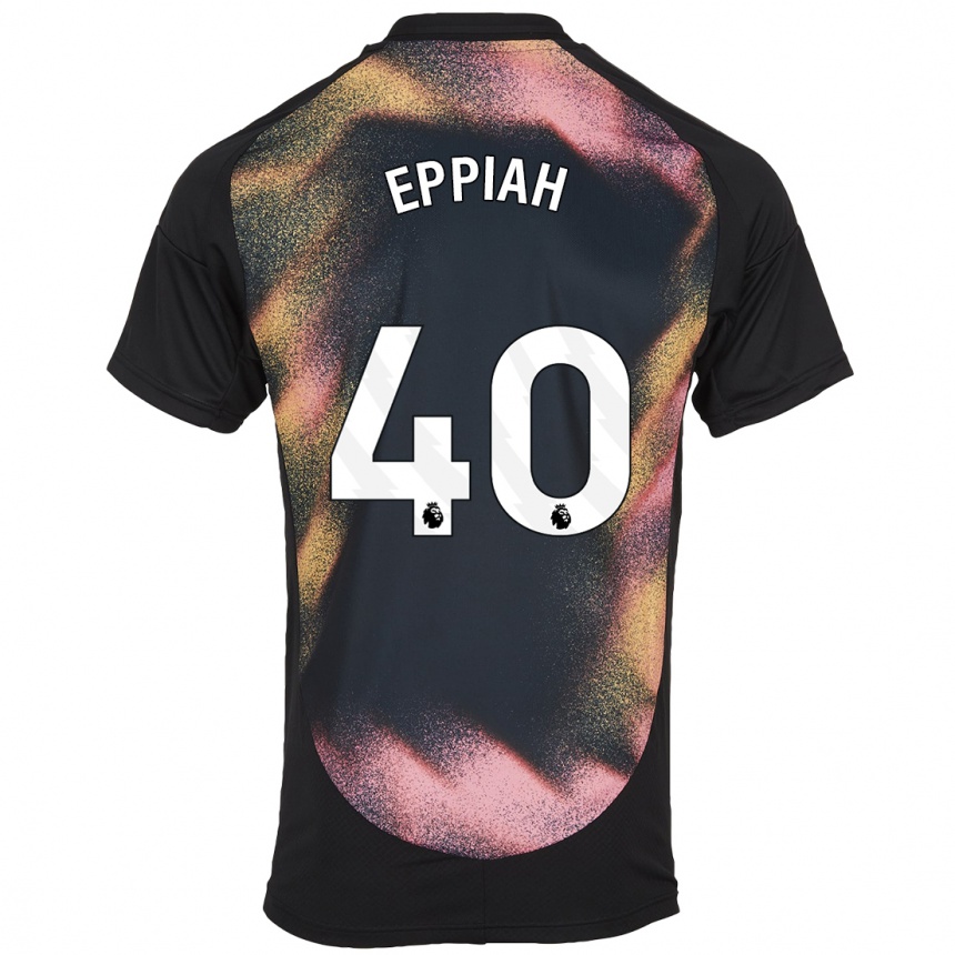 Niño Fútbol Camiseta Josh Eppiah #40 Negro Blanco 2ª Equipación 2024/25 México