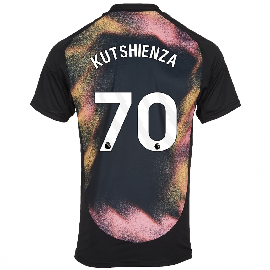 Niño Fútbol Camiseta Jesper Kutshienza #70 Negro Blanco 2ª Equipación 2024/25 México