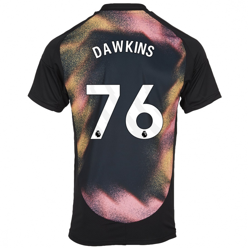 Niño Fútbol Camiseta Kartell Dawkins #76 Negro Blanco 2ª Equipación 2024/25 México