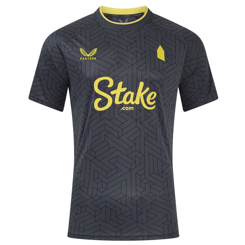 Niño Fútbol Camiseta Martina Piemonte #18 Negro Amarillo 2ª Equipación 2024/25 México