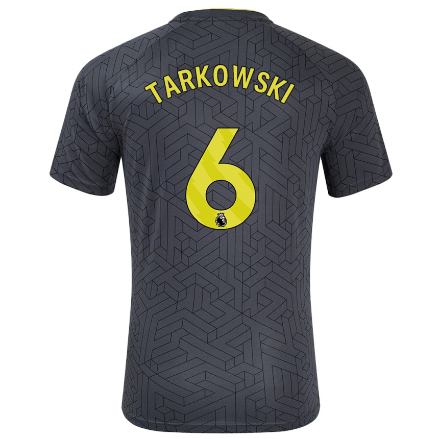 Niño Fútbol Camiseta James Tarkowski #6 Negro Amarillo 2ª Equipación 2024/25 México