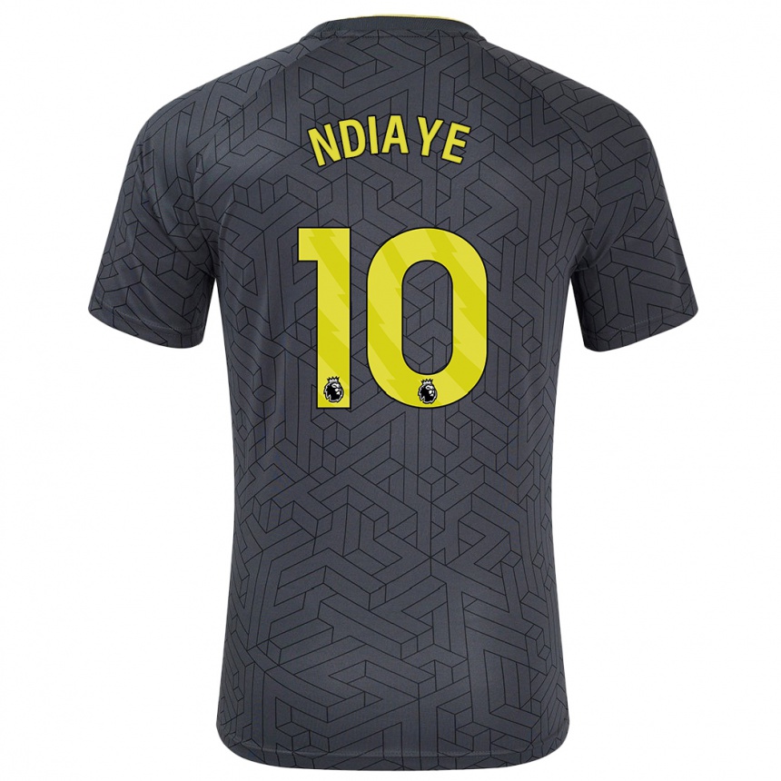 Niño Fútbol Camiseta Iliman Ndiaye #10 Negro Amarillo 2ª Equipación 2024/25 México