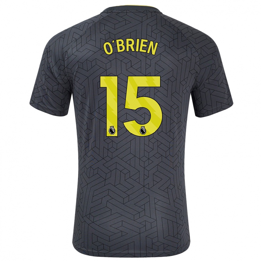 Niño Fútbol Camiseta Jake O'brien #15 Negro Amarillo 2ª Equipación 2024/25 México