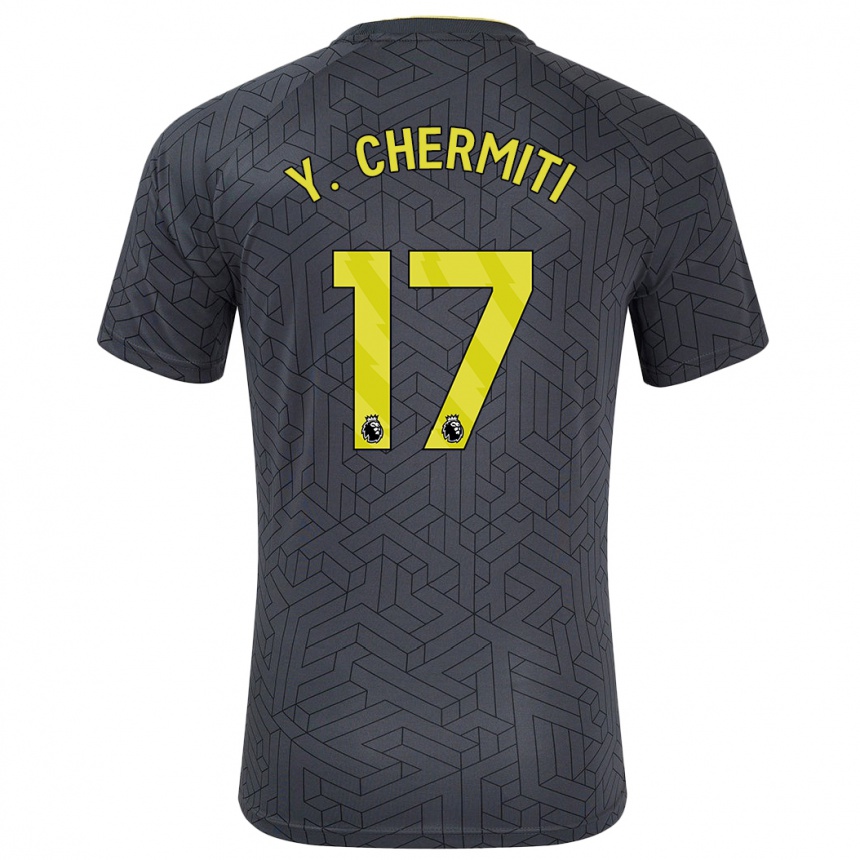 Niño Fútbol Camiseta Chermiti #17 Negro Amarillo 2ª Equipación 2024/25 México