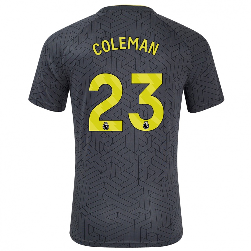 Niño Fútbol Camiseta Seamus Coleman #23 Negro Amarillo 2ª Equipación 2024/25 México