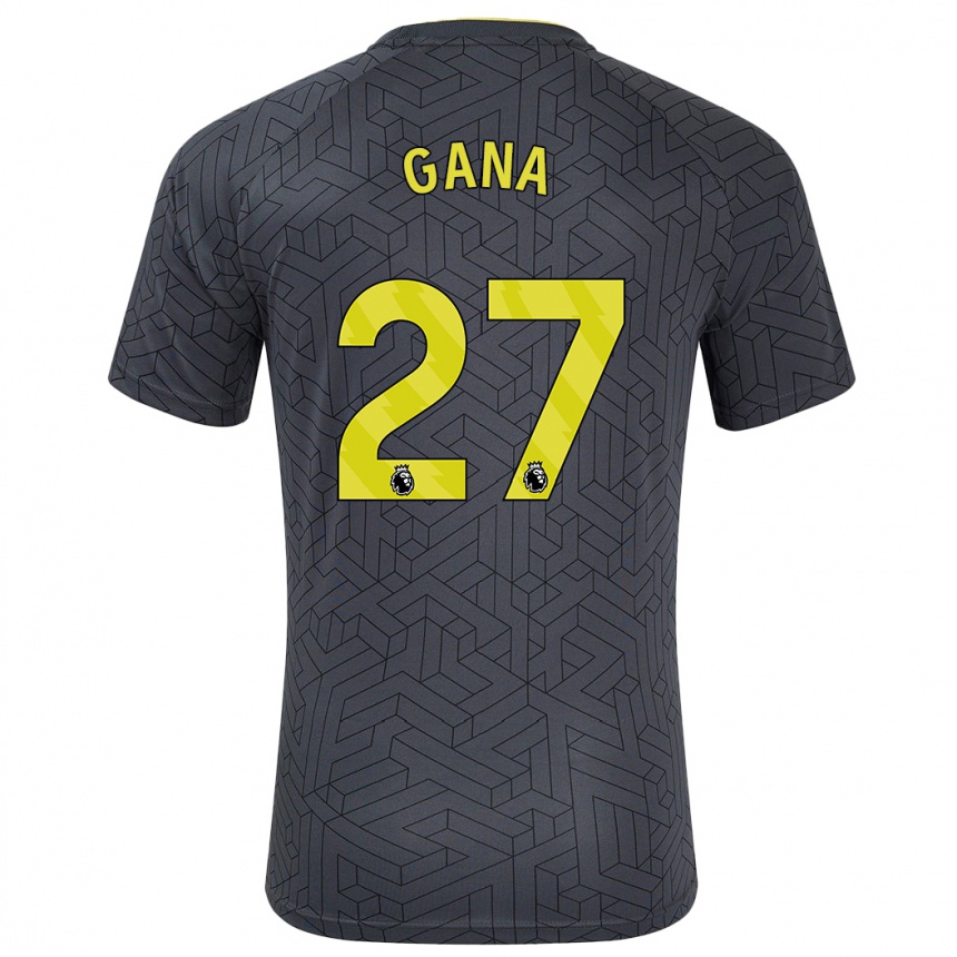 Niño Fútbol Camiseta Idrissa Gueye #27 Negro Amarillo 2ª Equipación 2024/25 México