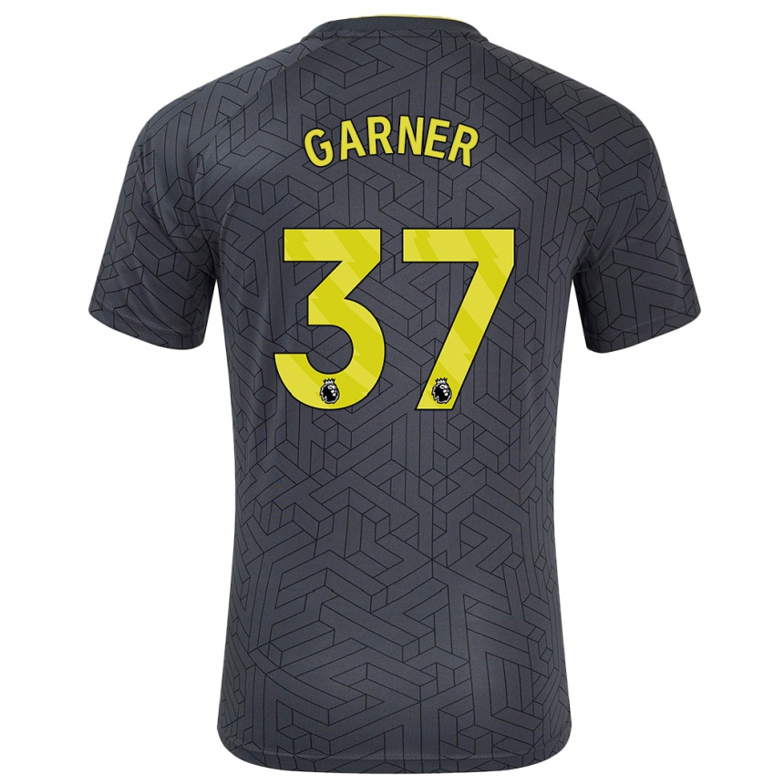 Niño Fútbol Camiseta James Garner #37 Negro Amarillo 2ª Equipación 2024/25 México