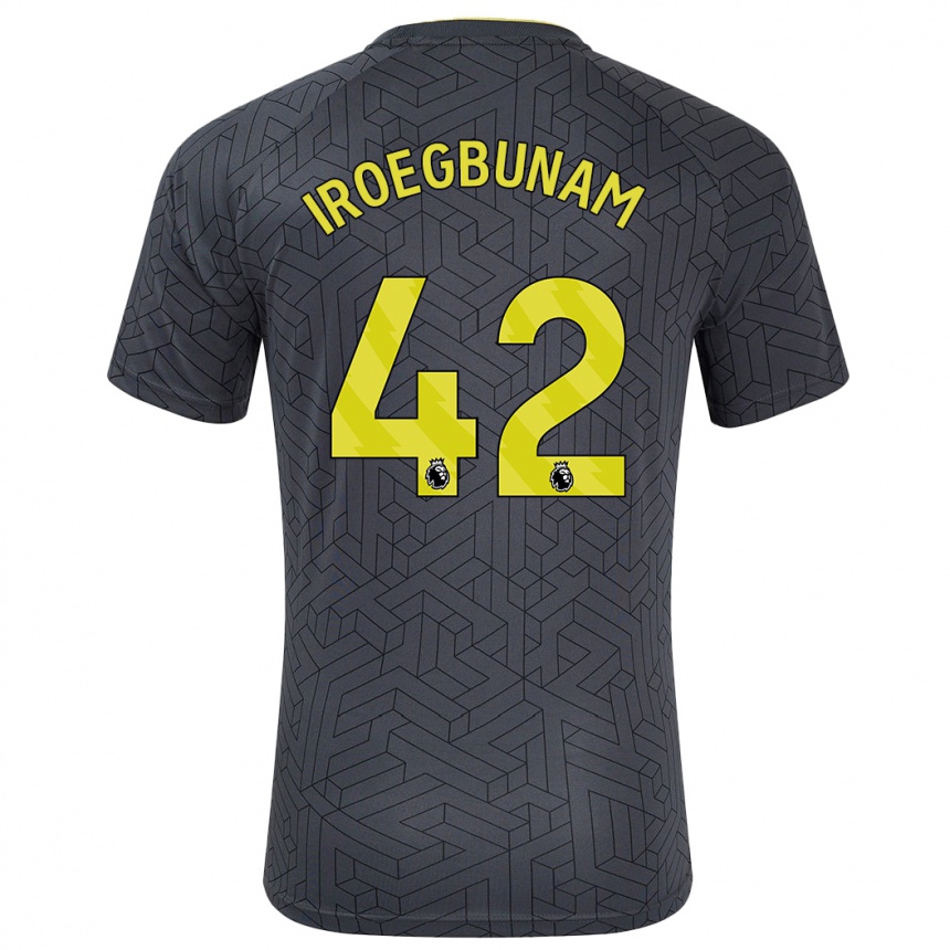 Niño Fútbol Camiseta Tim Iroegbunam #42 Negro Amarillo 2ª Equipación 2024/25 México