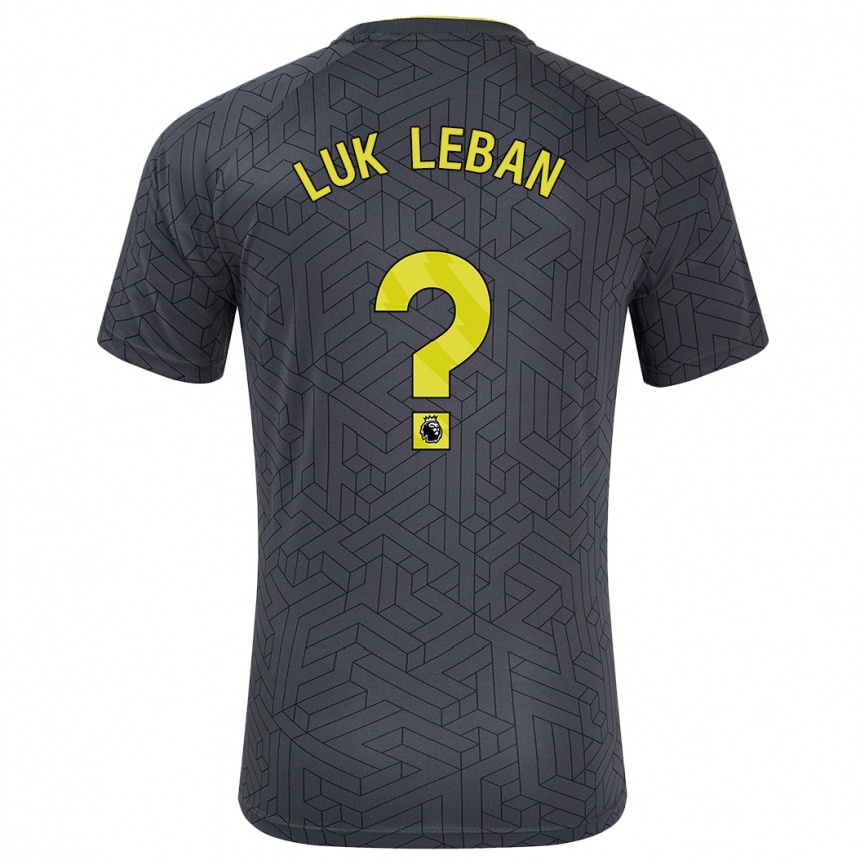 Niño Fútbol Camiseta Zan Luk Leban #0 Negro Amarillo 2ª Equipación 2024/25 México