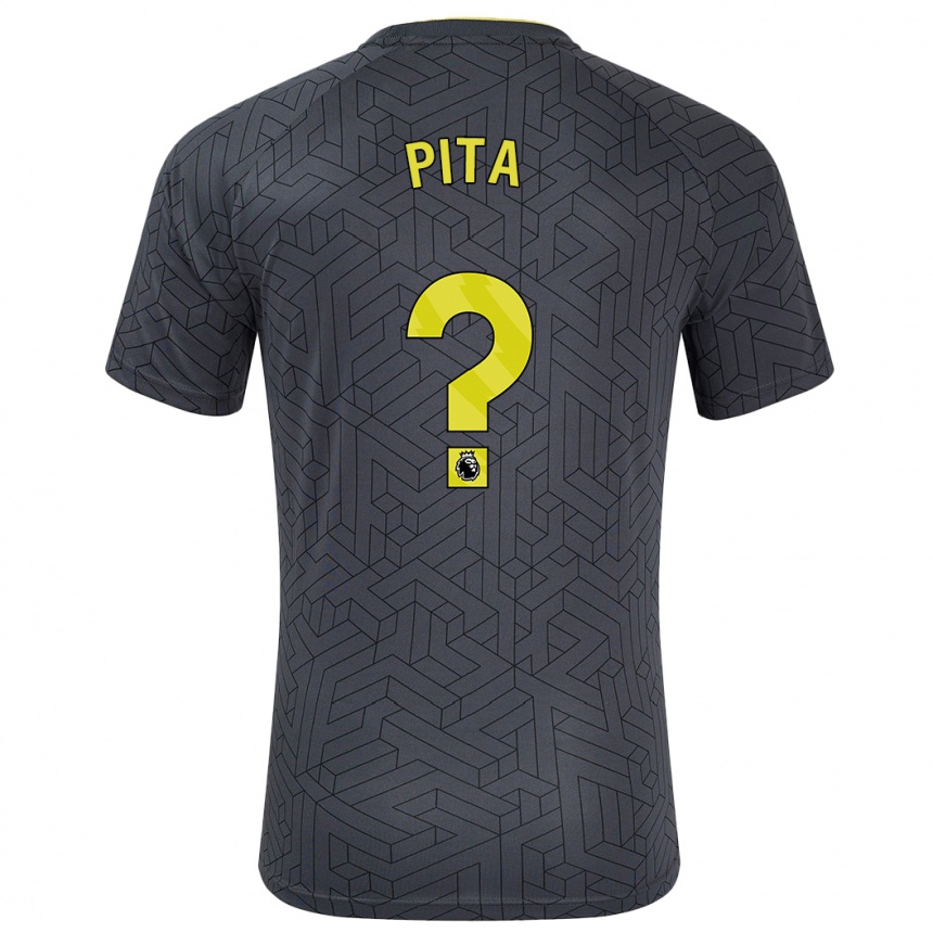 Niño Fútbol Camiseta Shea Pita #0 Negro Amarillo 2ª Equipación 2024/25 México