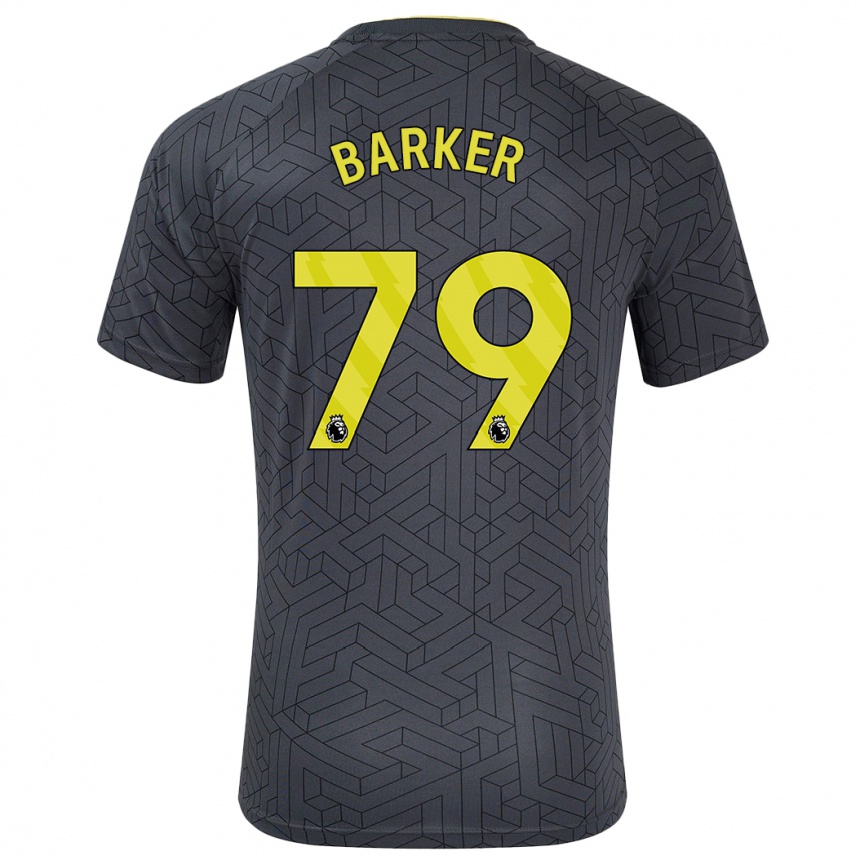 Niño Fútbol Camiseta Owen Barker #79 Negro Amarillo 2ª Equipación 2024/25 México