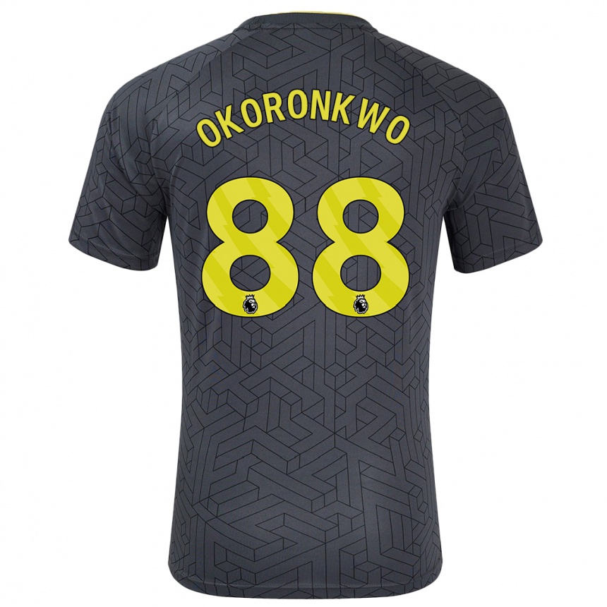 Niño Fútbol Camiseta Francis Okoronkwo #88 Negro Amarillo 2ª Equipación 2024/25 México