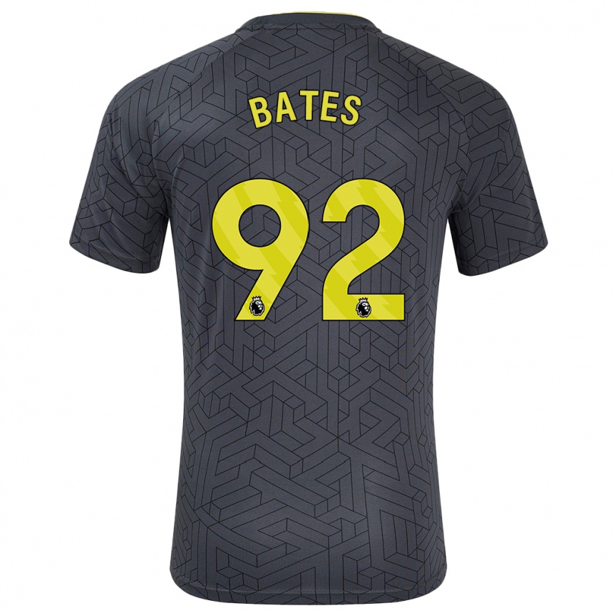 Niño Fútbol Camiseta Callum Bates #92 Negro Amarillo 2ª Equipación 2024/25 México