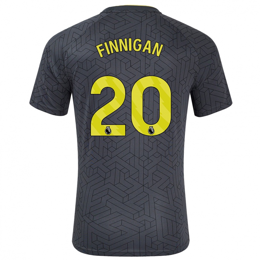 Niño Fútbol Camiseta Megan Finnigan #20 Negro Amarillo 2ª Equipación 2024/25 México