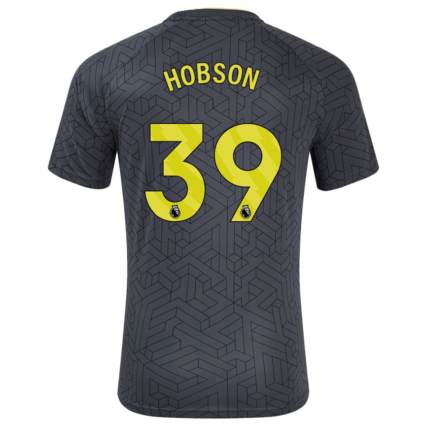 Niño Fútbol Camiseta Issy Hobson #39 Negro Amarillo 2ª Equipación 2024/25 México