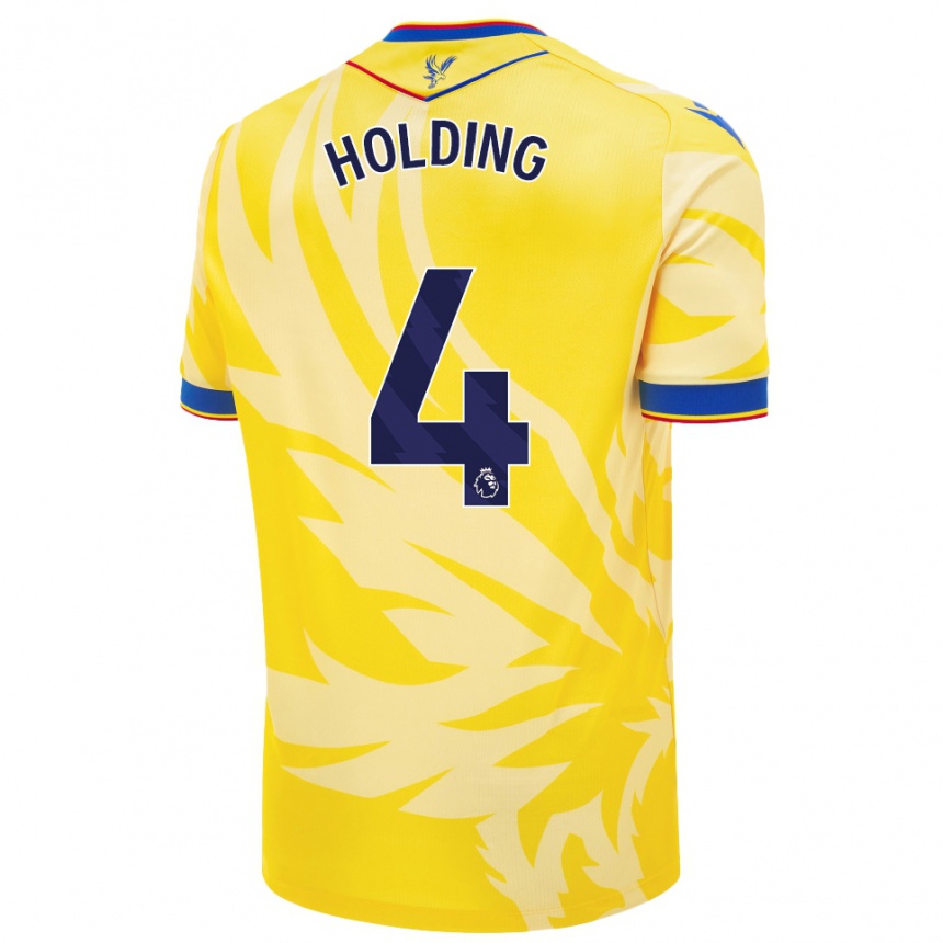 Niño Fútbol Camiseta Rob Holding #4 Amarillo 2ª Equipación 2024/25 México