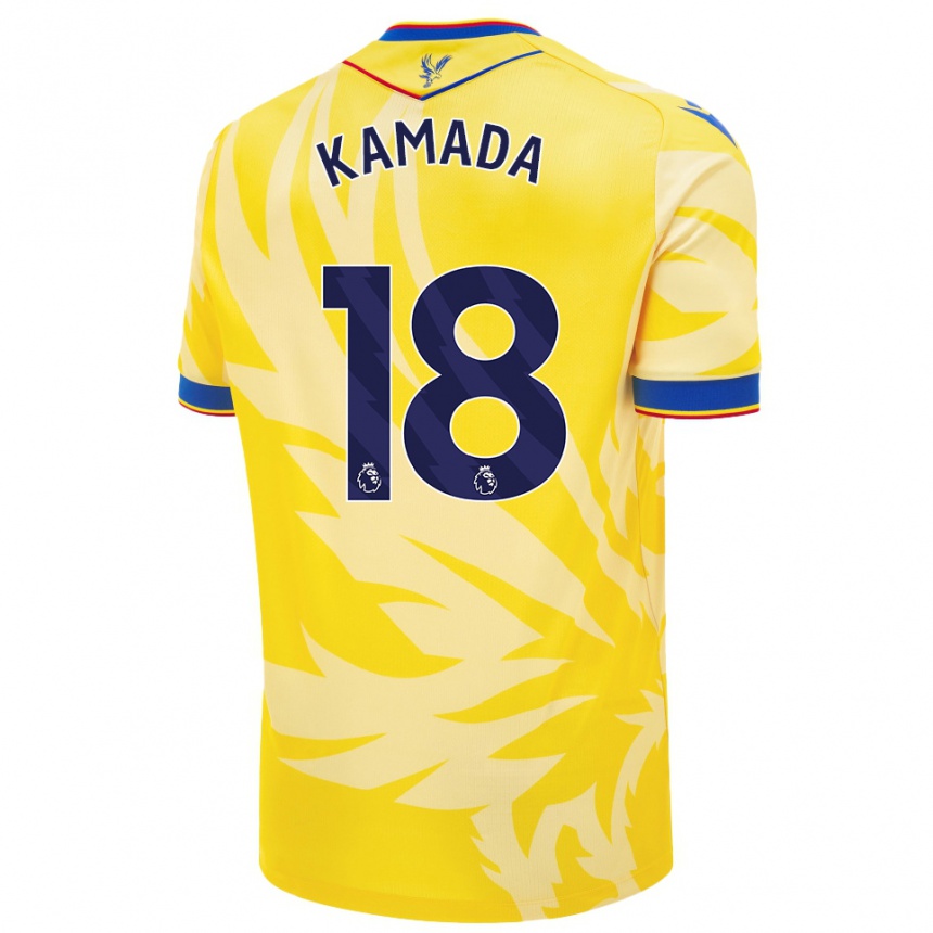 Niño Fútbol Camiseta Daichi Kamada #18 Amarillo 2ª Equipación 2024/25 México