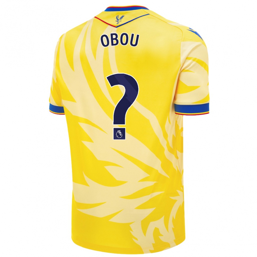 Niño Fútbol Camiseta David Obou #0 Amarillo 2ª Equipación 2024/25 México