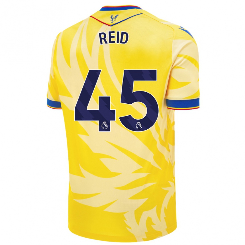 Niño Fútbol Camiseta Dylan Reid #45 Amarillo 2ª Equipación 2024/25 México