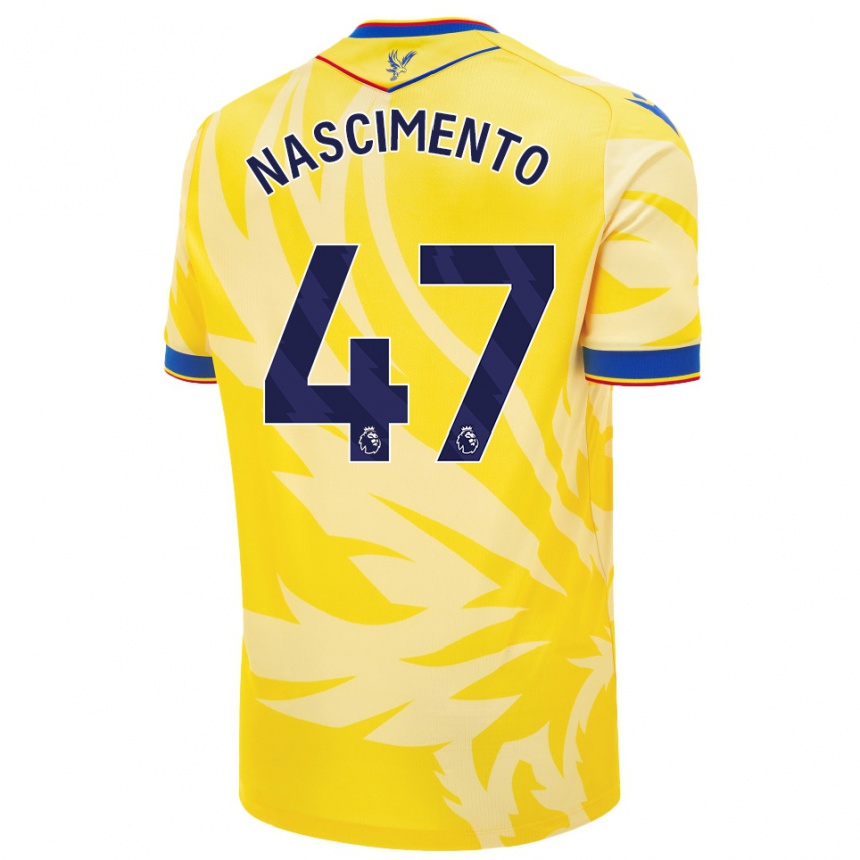 Niño Fútbol Camiseta Adler Nascimento #47 Amarillo 2ª Equipación 2024/25 México