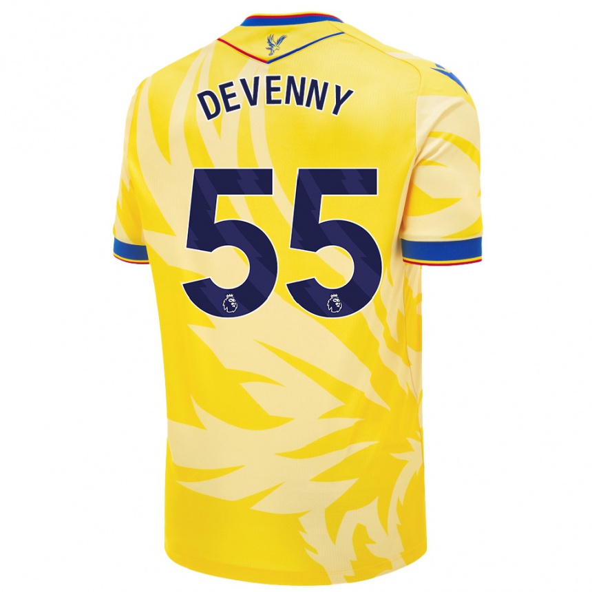 Niño Fútbol Camiseta Justin Devenny #55 Amarillo 2ª Equipación 2024/25 México