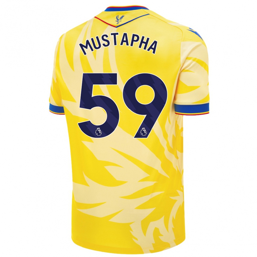 Niño Fútbol Camiseta Hindolo Mustapha #59 Amarillo 2ª Equipación 2024/25 México