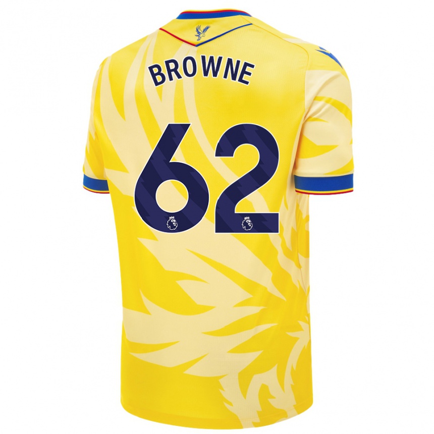 Niño Fútbol Camiseta Luke Browne #62 Amarillo 2ª Equipación 2024/25 México