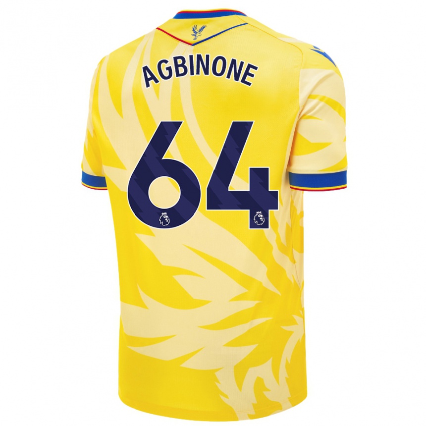 Niño Fútbol Camiseta Asher Agbinone #64 Amarillo 2ª Equipación 2024/25 México