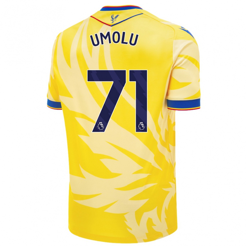 Niño Fútbol Camiseta Jemiah Umolu #71 Amarillo 2ª Equipación 2024/25 México