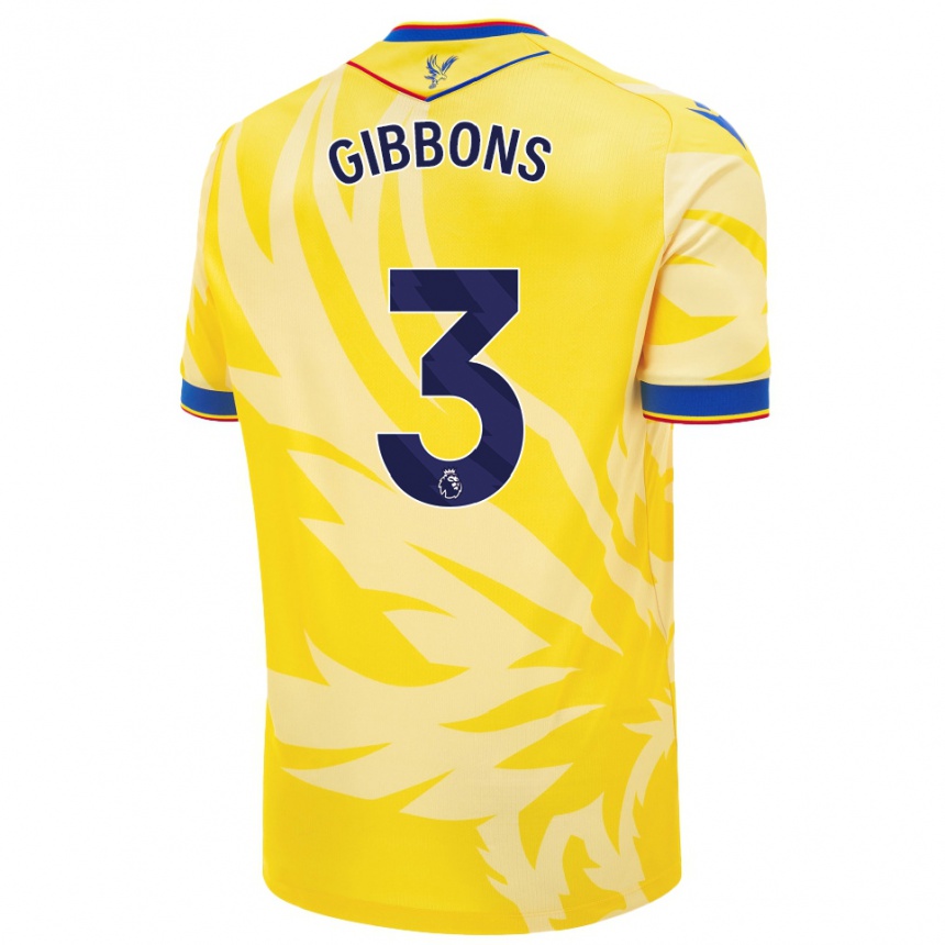 Niño Fútbol Camiseta Felicity Gibbons #3 Amarillo 2ª Equipación 2024/25 México