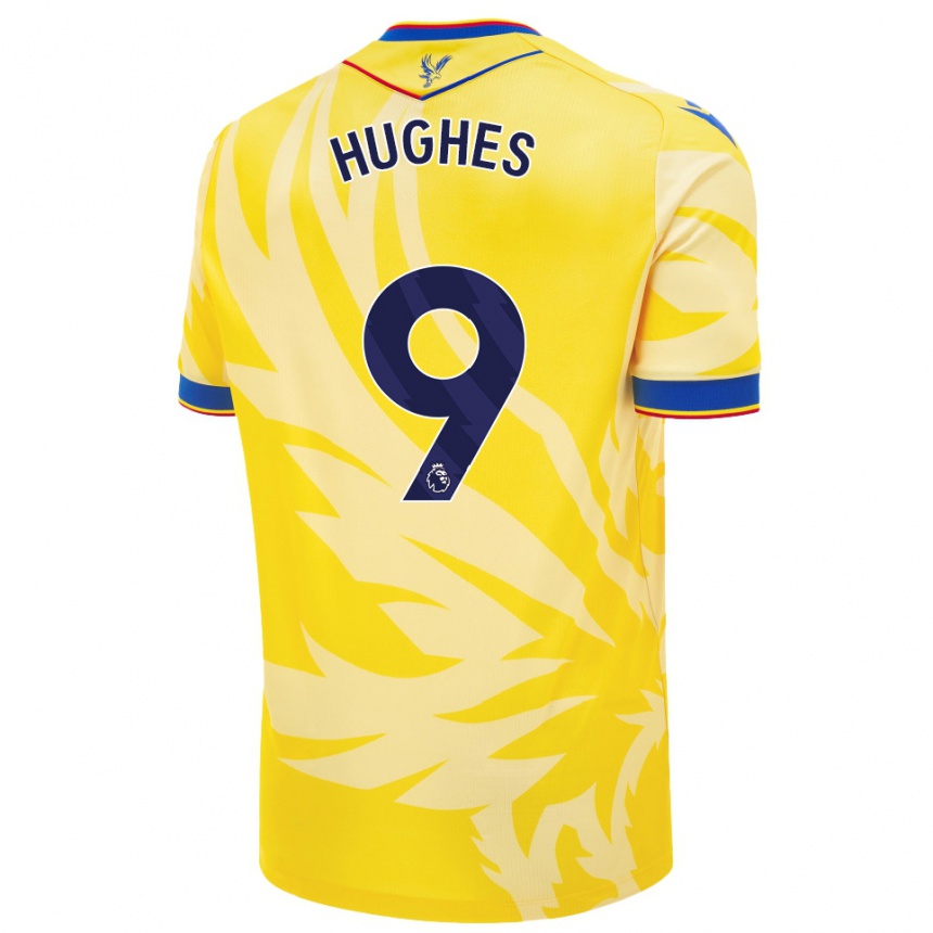 Niño Fútbol Camiseta Elise Hughes #9 Amarillo 2ª Equipación 2024/25 México