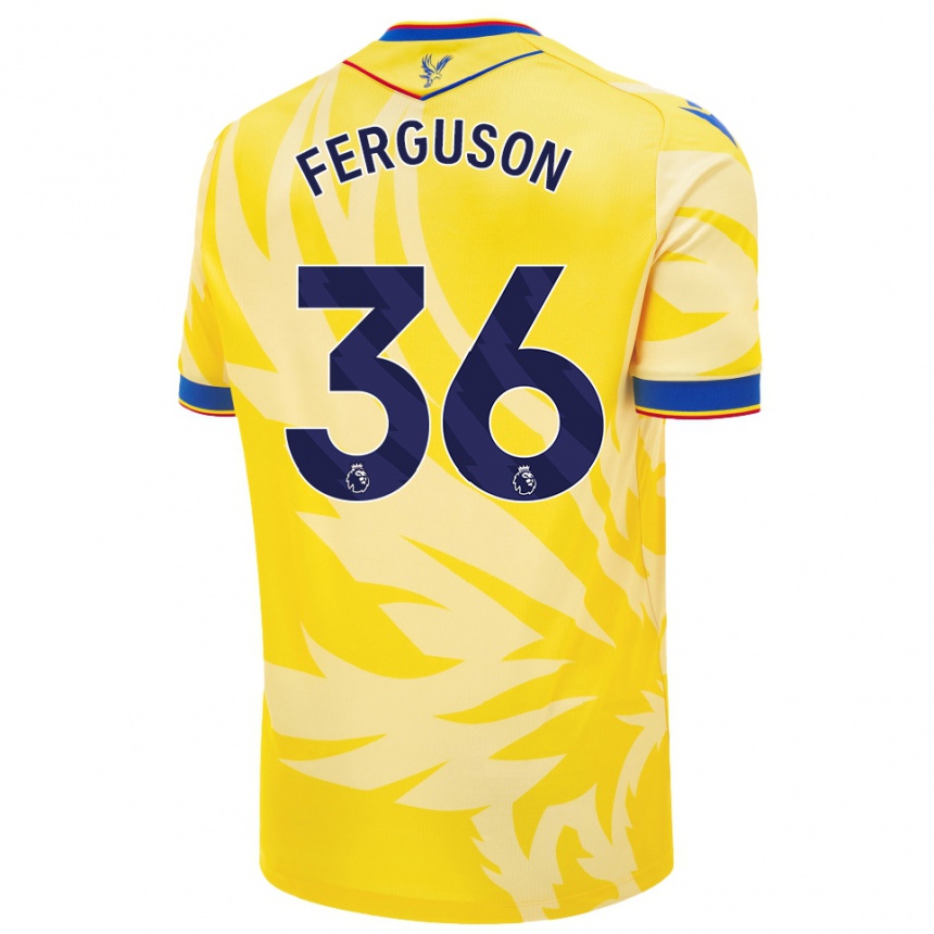 Niño Fútbol Camiseta Nathan Ferguson #36 Amarillo 2ª Equipación 2024/25 México