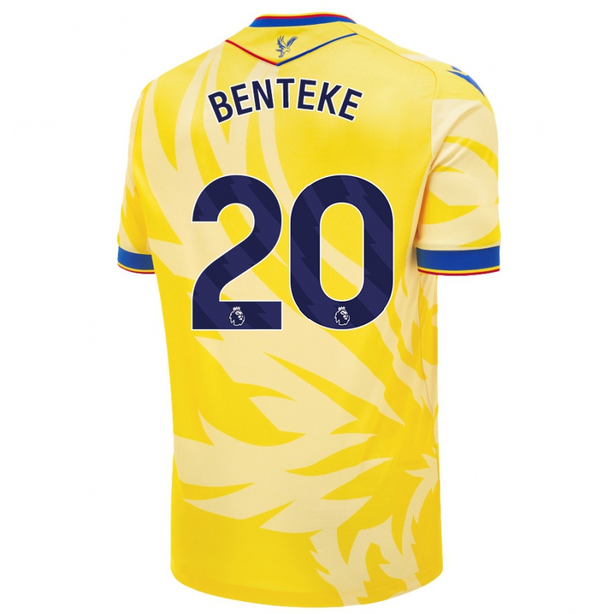 Niño Fútbol Camiseta Christian Benteke #20 Amarillo 2ª Equipación 2024/25 México