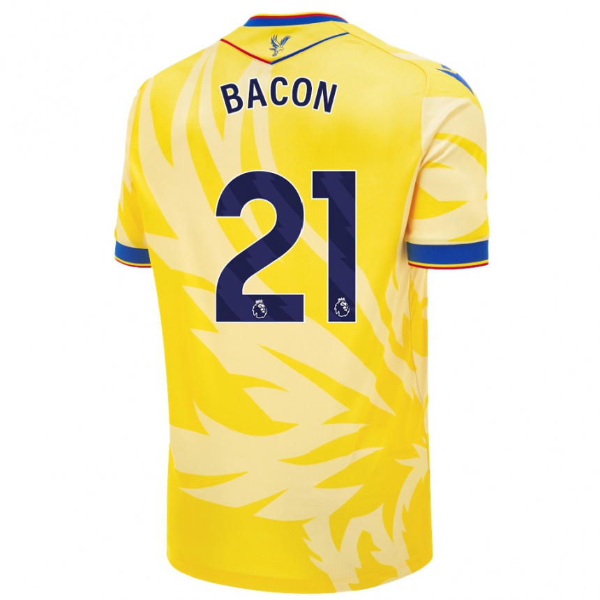 Niño Fútbol Camiseta Skye Bacon #21 Amarillo 2ª Equipación 2024/25 México