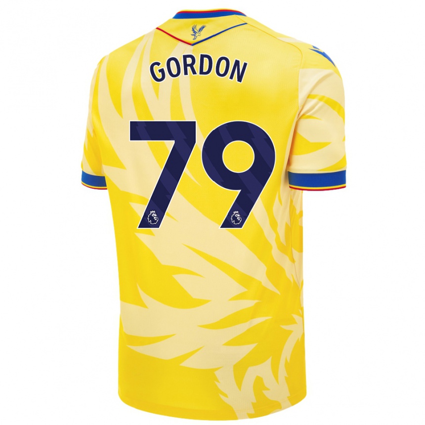 Niño Fútbol Camiseta John-Kymani Gordon #79 Amarillo 2ª Equipación 2024/25 México