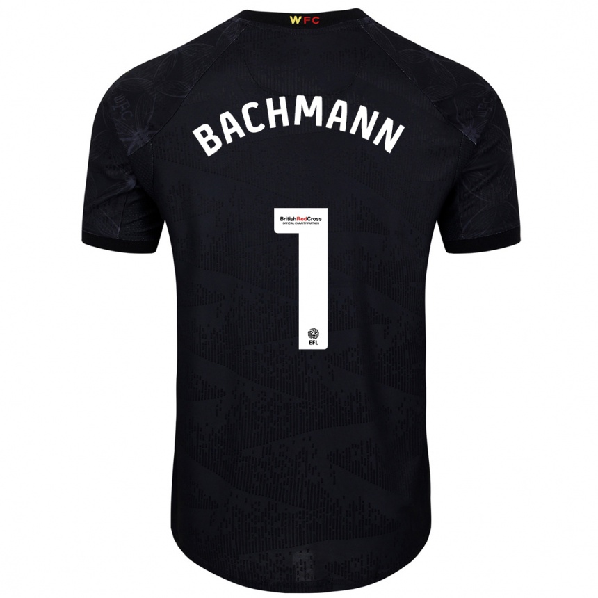 Niño Fútbol Camiseta Daniel Bachmann #1 Negro Blanco 2ª Equipación 2024/25 México