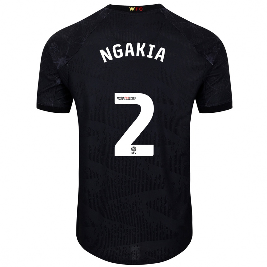 Niño Fútbol Camiseta Jeremy Ngakia #2 Negro Blanco 2ª Equipación 2024/25 México