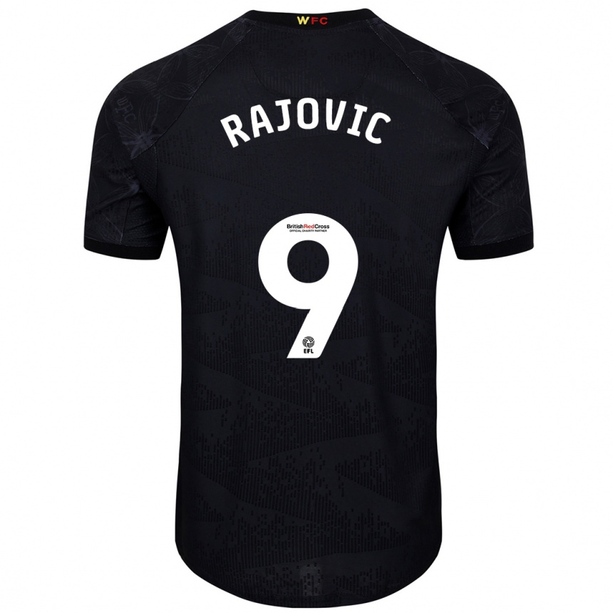 Niño Fútbol Camiseta Mileta Rajovic #9 Negro Blanco 2ª Equipación 2024/25 México