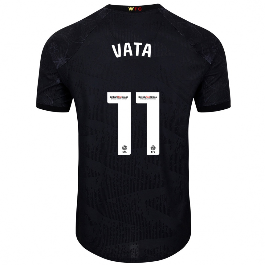 Niño Fútbol Camiseta Rocco Vata #11 Negro Blanco 2ª Equipación 2024/25 México