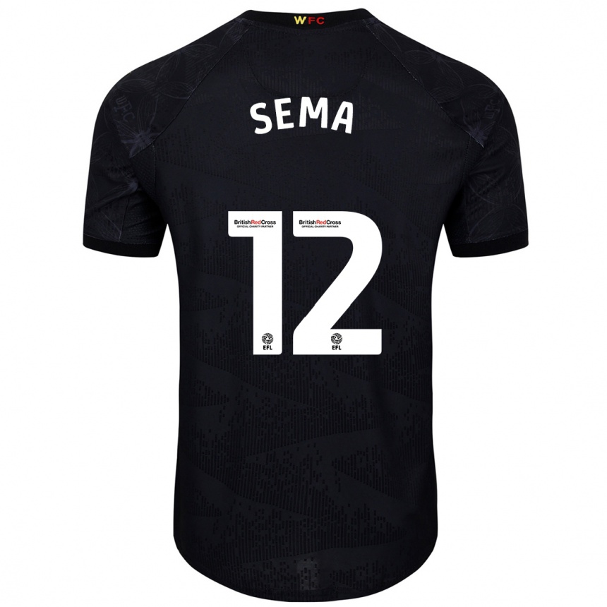 Niño Fútbol Camiseta Ken Sema #12 Negro Blanco 2ª Equipación 2024/25 México